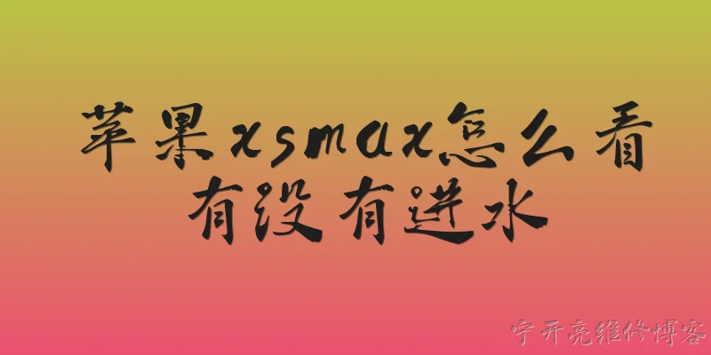 苹果xsmax怎么看有没有进水:苹果iPhone XS Max怎么看有没有进水？ - 2026最新苹果问答知识盘点大全